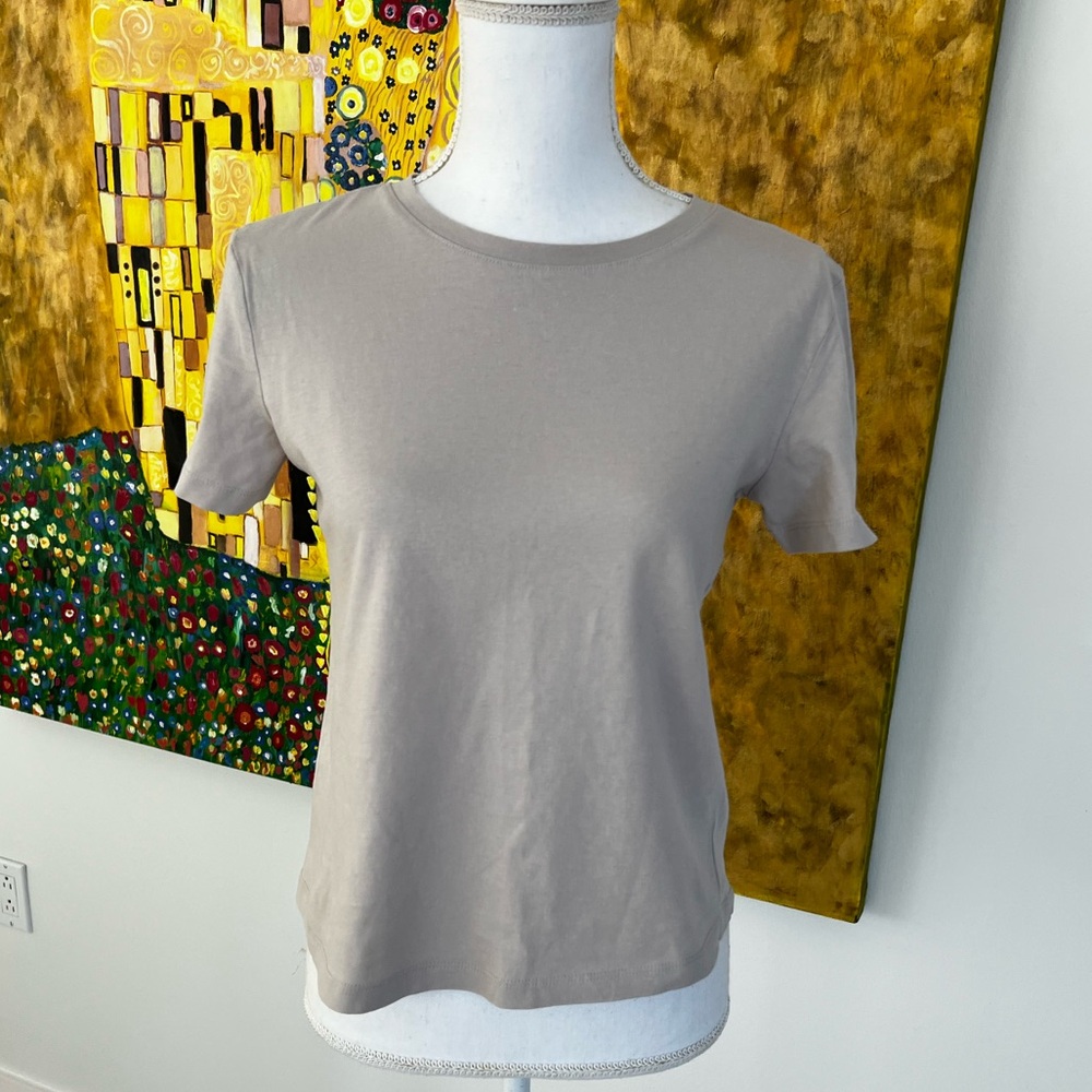 MANGO CROPPED COTTON T-SHIRT SIZE S